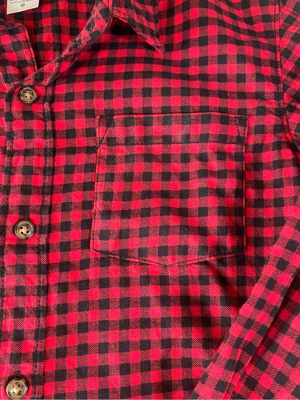 Carter's Red and Black Plaid Button-Down Shirt